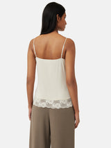 Modal Lace Vest | White Sand