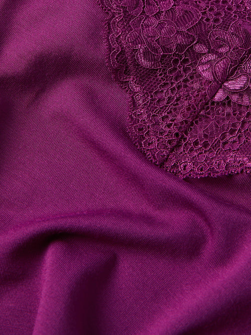 Modal Lace Vest | Rich Berry