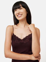 Modal Lace Vest | Black Cherry