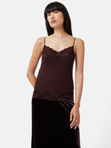 Modal Lace Vest | Black Cherry