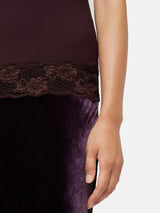 Modal Lace Vest | Black Cherry