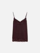 Modal Lace Vest | Black Cherry
