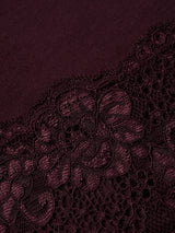Modal Lace Vest | Black Cherry