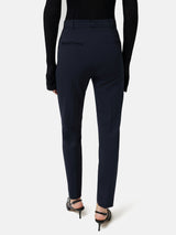 Italian Wool Stretch Paris Slim Fit Trouser | Navy