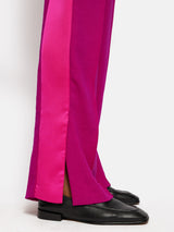 Wide Leg Tuxedo Trouser | Pink