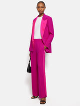 Wide Leg Tuxedo Trouser | Pink
