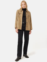 Fringed Suede Jacket | Brown