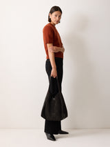 Heckfield Suede Tote | Chocolate