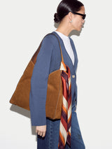 Heckfield Suede Tote | Light Tan