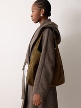 Heckfield Suede Tote | Khaki