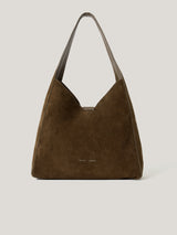 Heckfield Suede Tote | Khaki