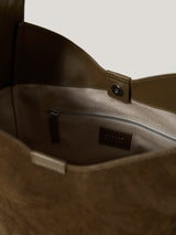Heckfield Suede Tote | Khaki