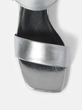 Maybell Metallic Heeled Sandal | Silver