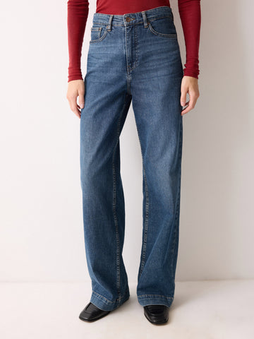 Balfour Long Wide Leg Jean Vintage Mid Blue โ Jigsaw