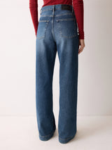 Balfour Long Wide Leg Jean | Vintage Mid Blue