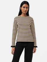 Satin Cuff Breton Top | Black