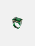 Square Resin Ring | Green