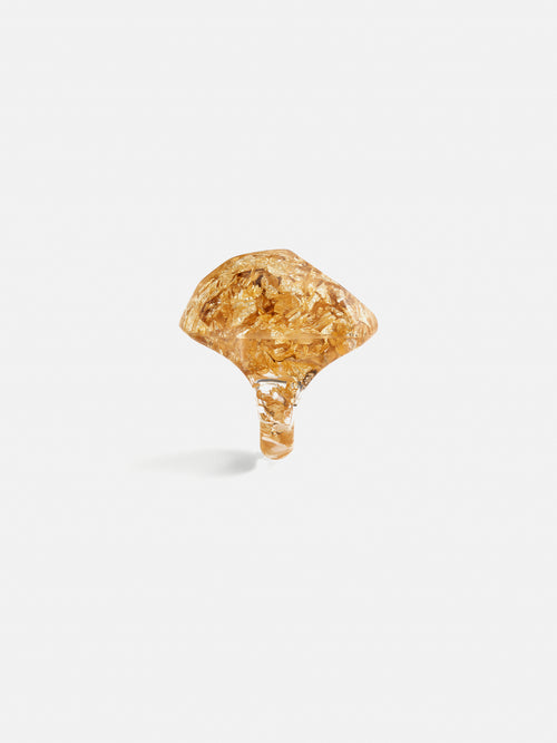 Crushed Gold Resin Ring | Gold