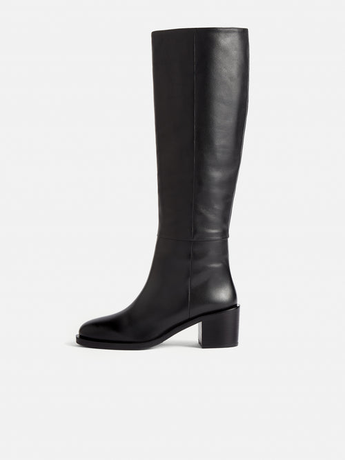 Talley Knee High Leather Boot | Black – Jigsaw