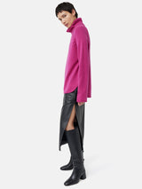 Merino Scoop Hem Jumper | Pink