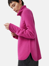 Merino Scoop Hem Jumper | Pink