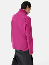 Merino Scoop Hem Jumper | Pink