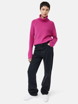 Merino Scoop Hem Jumper | Pink