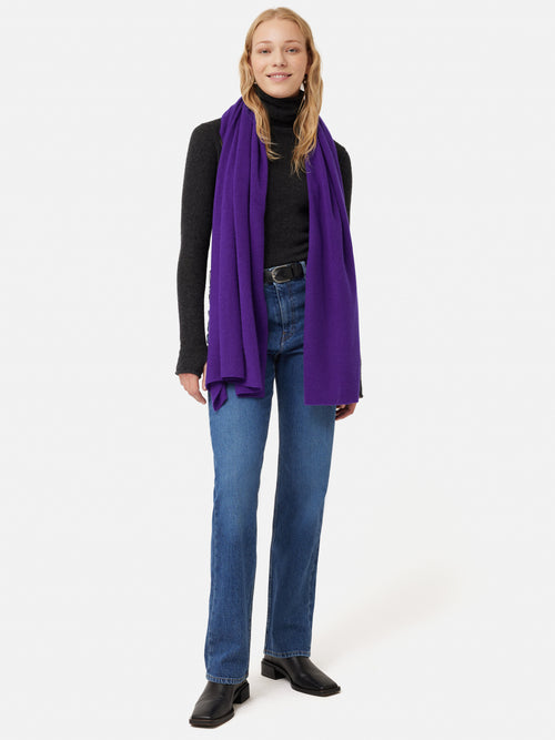 Miller Wool Cashmere Blend Scarf | Purple