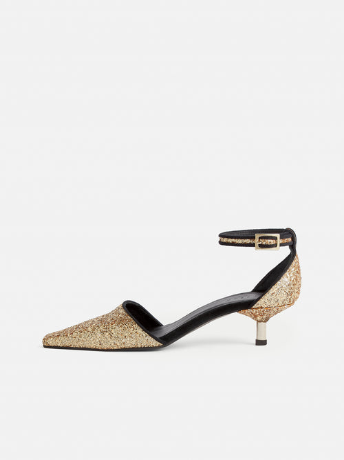 Odette Glitter Sandal | Gold