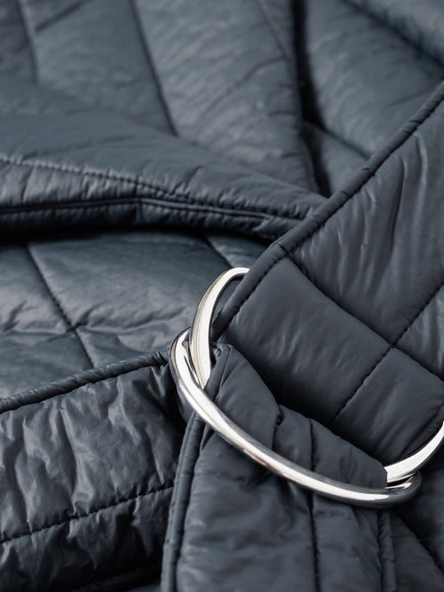 Freya Quilted Puffer Coat | Navy
