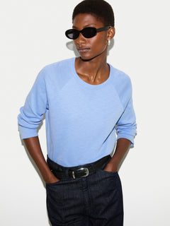 Cotton Luxe Raglan T-shirt | Shirt Blue
