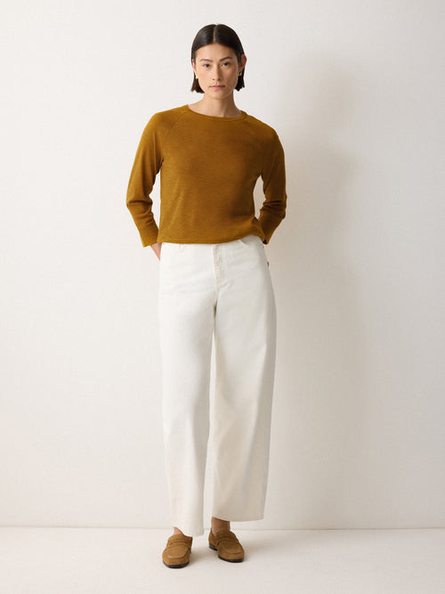 Cotton Luxe Raglan Tee | Golden Ochre