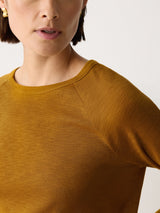Cotton Luxe Raglan Tee | Golden Ochre
