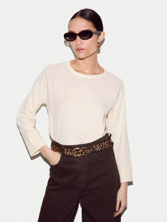 Cotton Luxe Raglan T-shirt | Cream