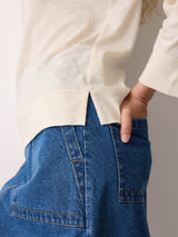 Cotton Luxe Raglan Tee | Cream