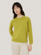 Cotton Luxe Raglan Tee | Key Lime