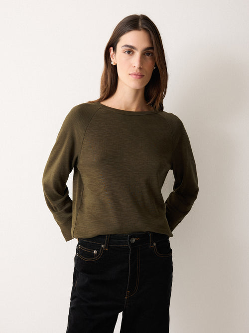 Cotton Luxe Raglan Tee | Shadow Forest