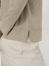 Cotton Luxe Raglan Tee | Grey