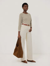 Cotton Luxe Raglan Tee | Grey