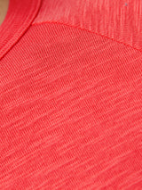 Cotton Luxe Raglan Tee | Coral