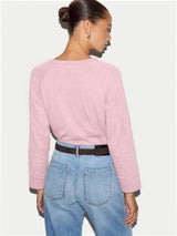 Cotton Luxe Raglan T-shirt | PASTEL PINK