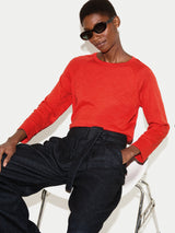 Cotton Luxe Raglan T-shirt | Red