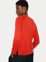 Cotton Luxe Raglan T-shirt | Red