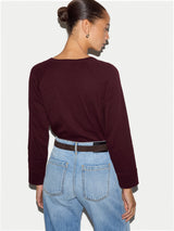 Cotton Luxe Raglan T-shirt | Burgundy