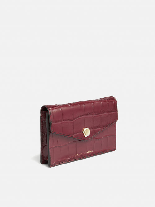 Katie Mini Croc Leather Bag | Red