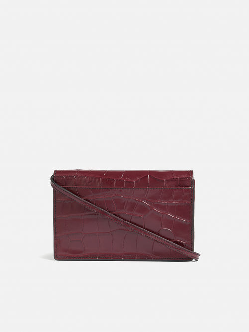 Katie Mini Croc Leather Bag | Red