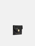 Mille Croc Leather Card Holder | Black