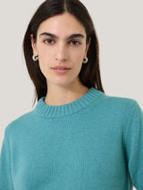 Compact Wool Cashmere Blend Jumper | Powder Blue