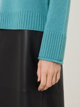 Compact Wool Cashmere Blend Jumper | Powder Blue