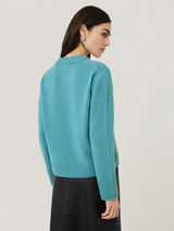 Compact Wool Cashmere Blend Jumper | Powder Blue